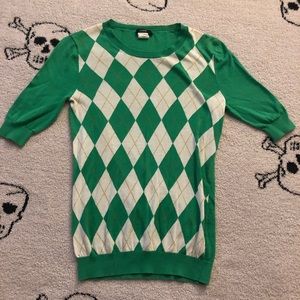 J.Crew Argyle Print Sweater - Used